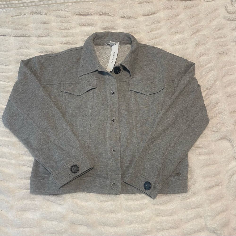 Calvin Klein oversize stretch knit button sweater size Medium Woman’s
